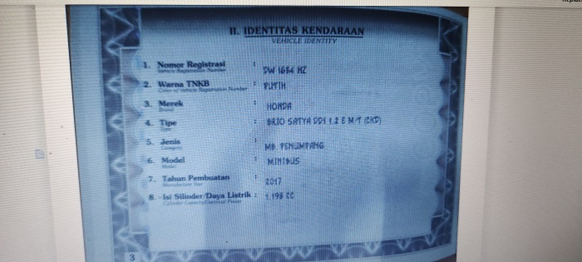 HONDA  BRIO  SATYA DD1 1.2 E