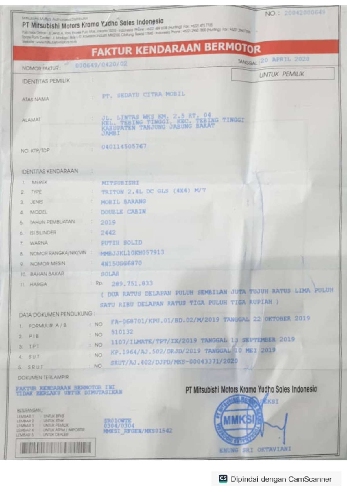 MITSUBISHI  TRITON DC GLS 4X4