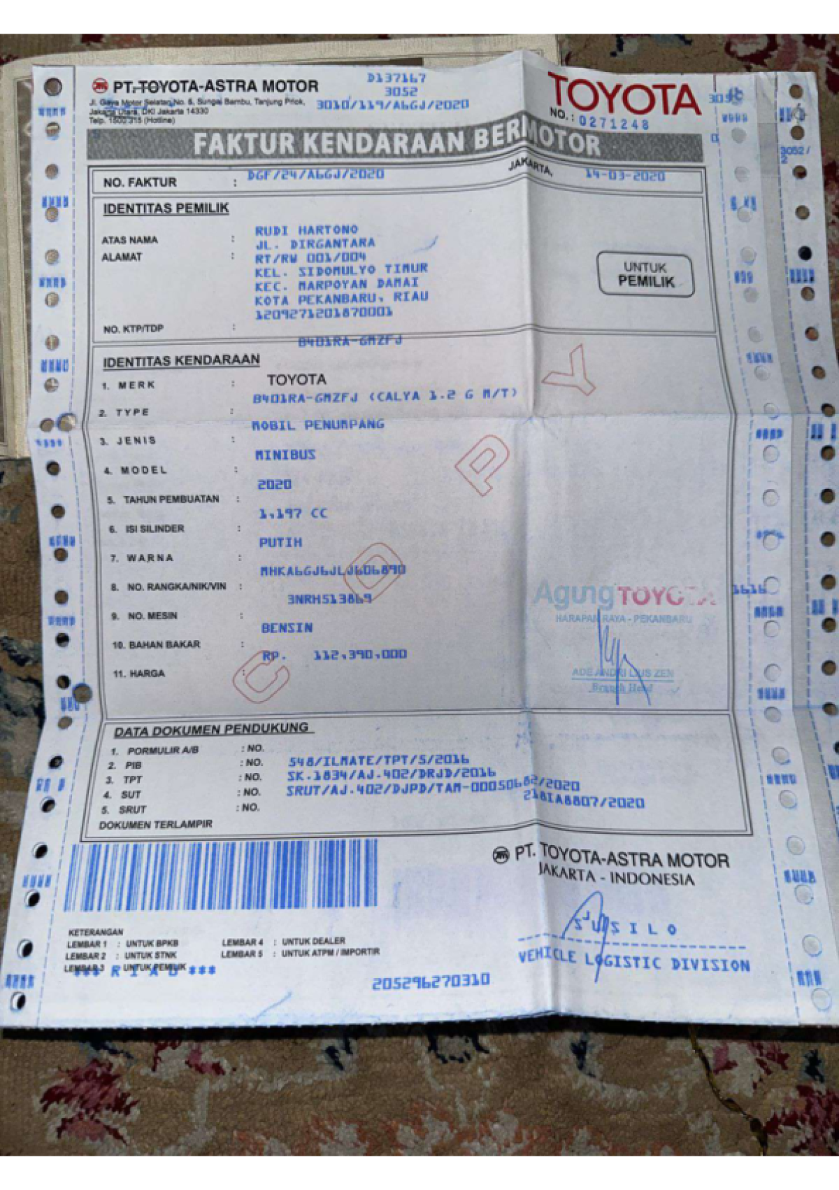 TOYOTA  CALYA  1.2 G M/T