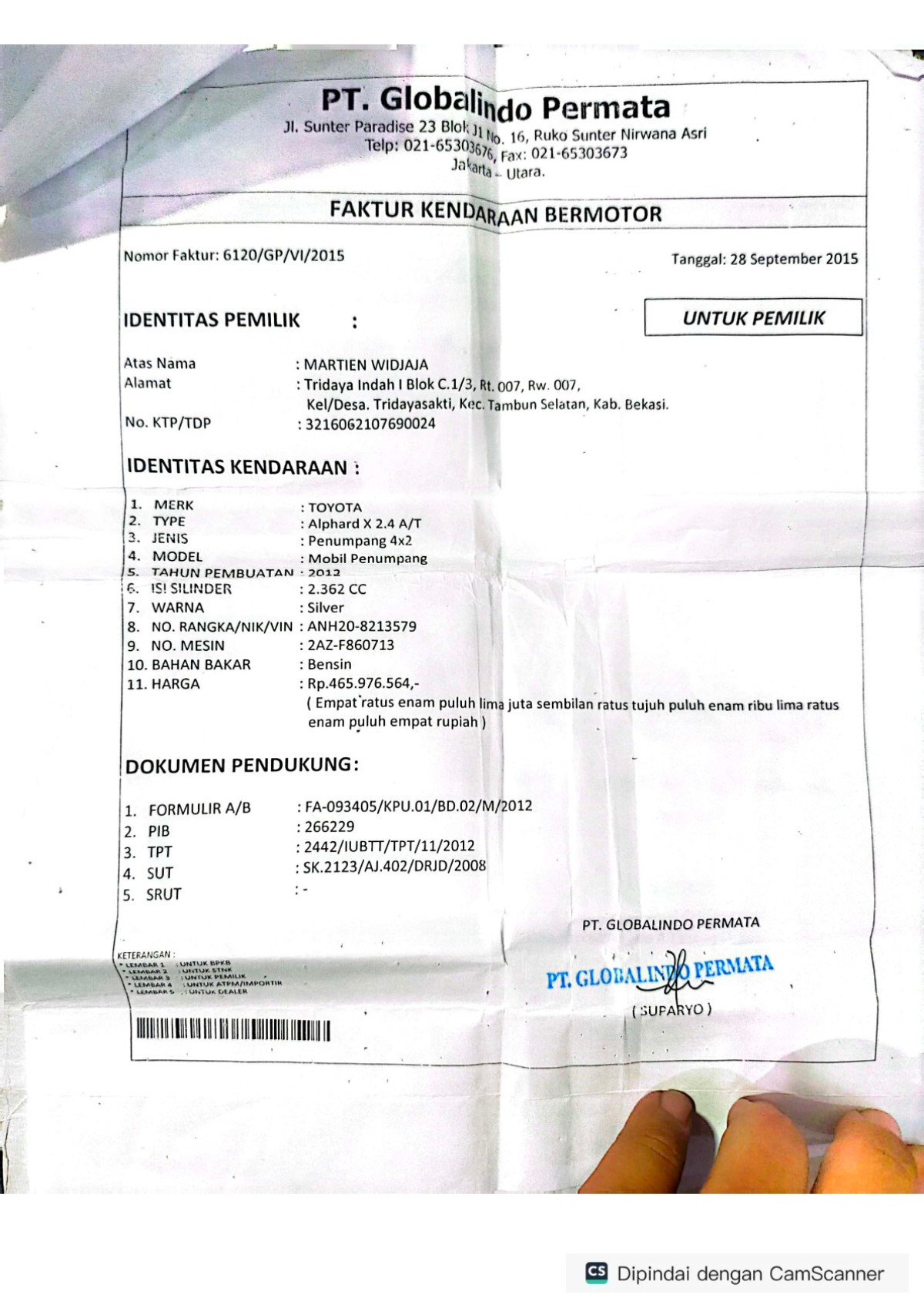 TOYOTA ALPHARD 2.4 X