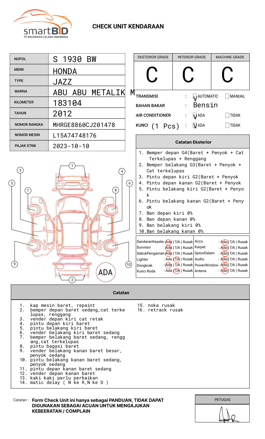 HONDA JAZZ GE8 1.5 E