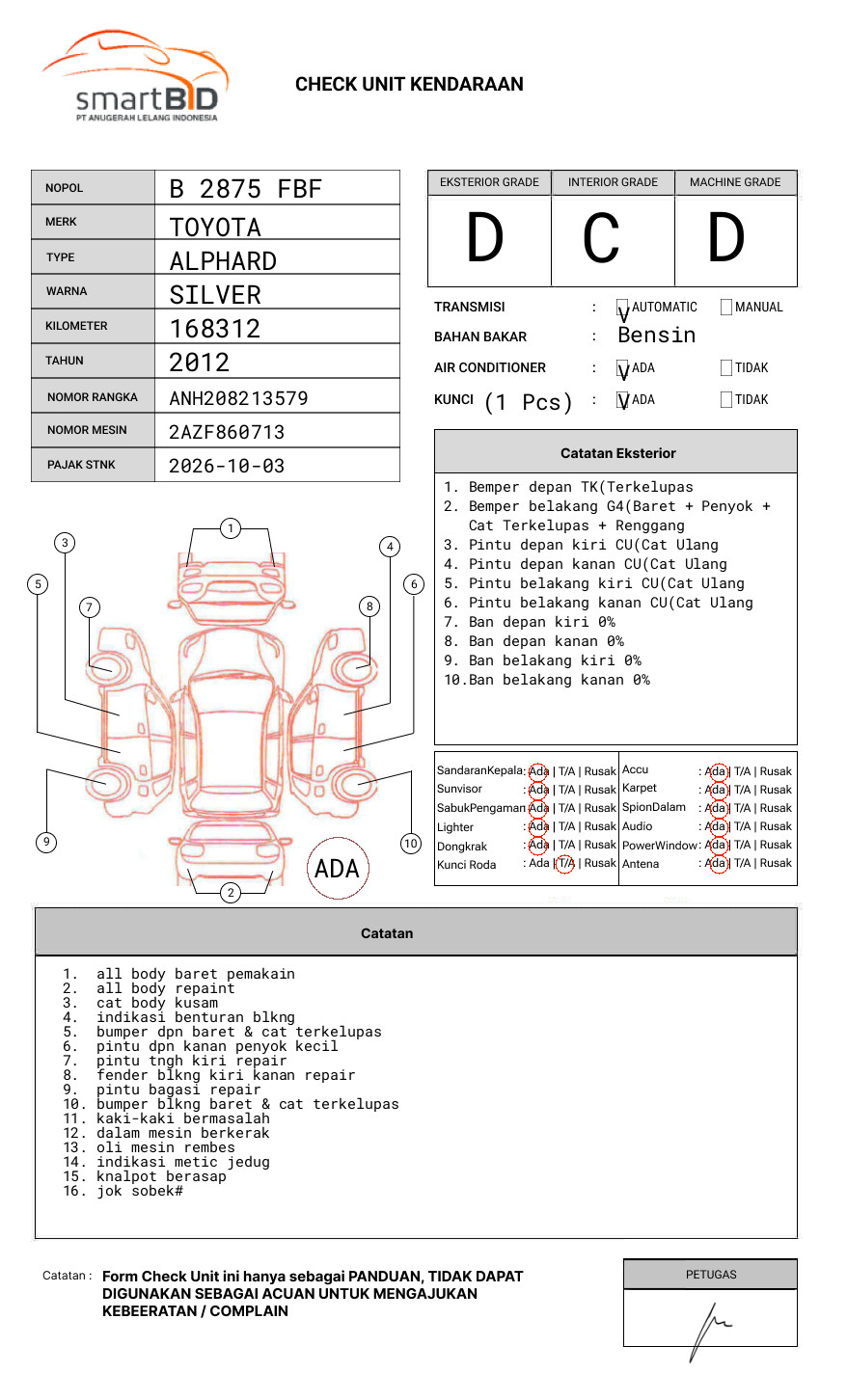 TOYOTA ALPHARD 2.4 X