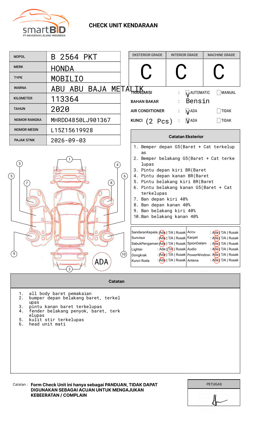 HONDA MOBILIO DD4 1.5 E M CVT CKD