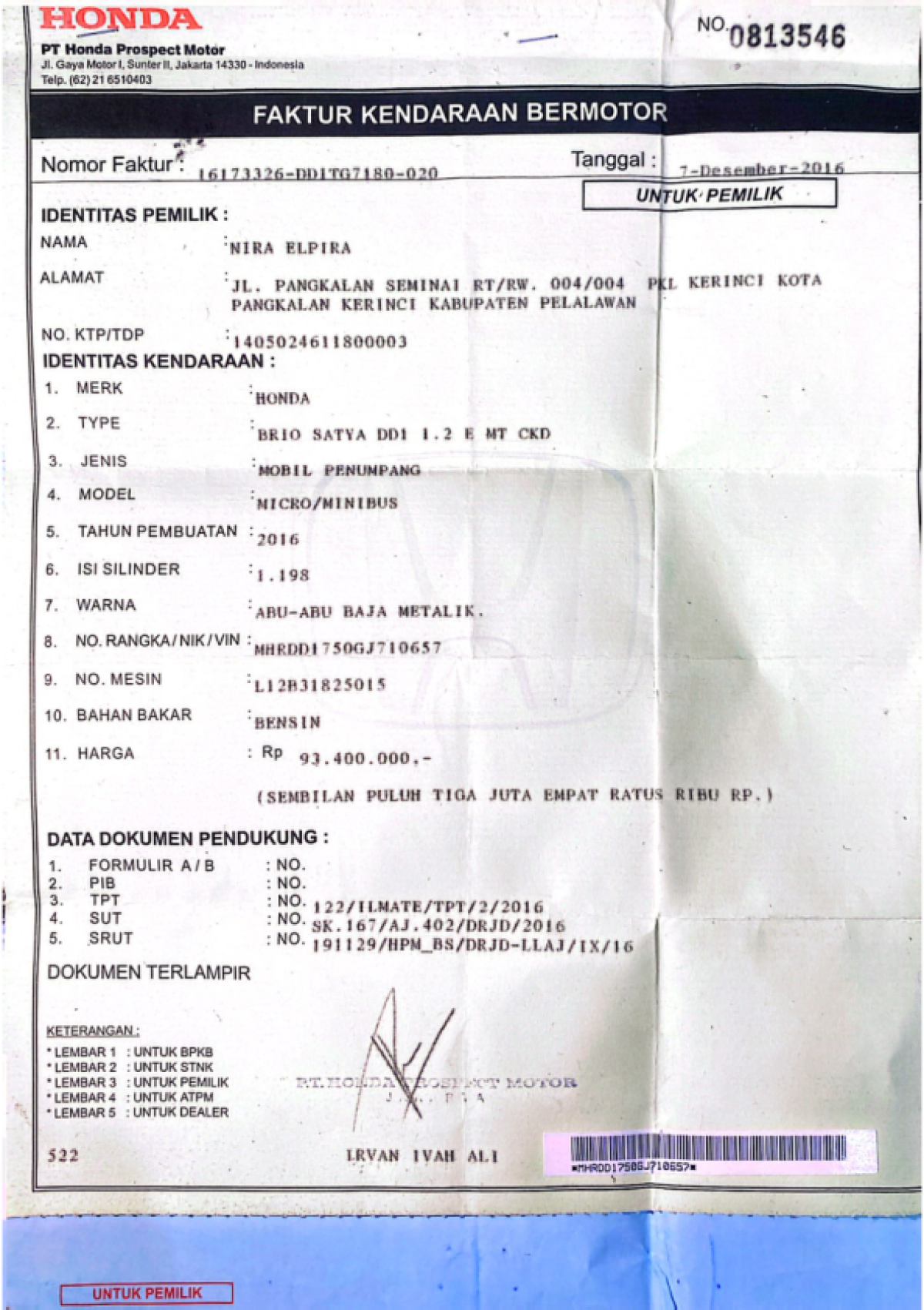 HONDA  BRIO  SATYA DD1 1.2 E