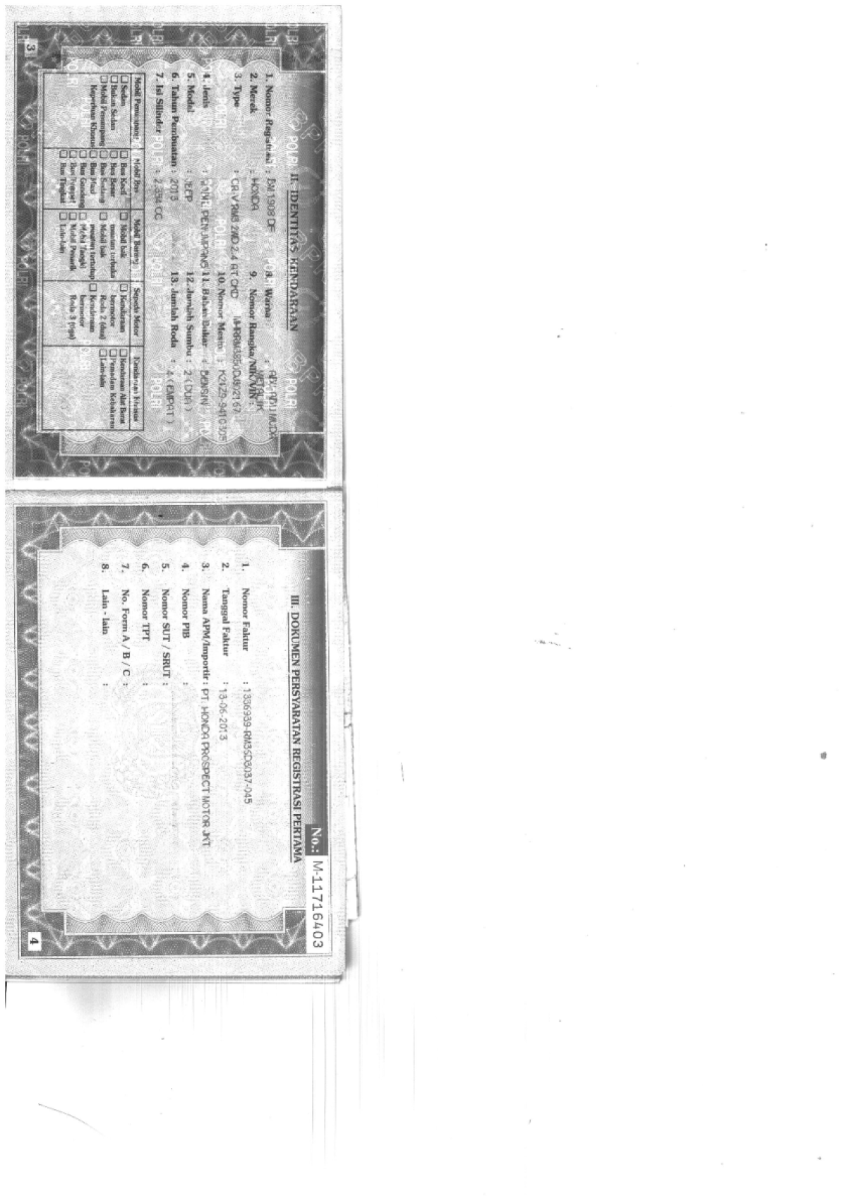 HONDA CR-V RM3 2WD 2.4