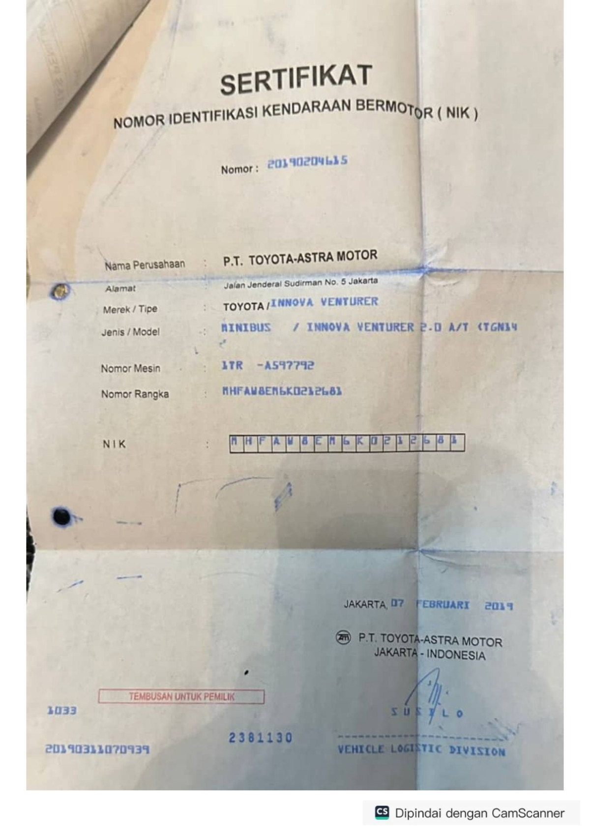 TOYOTA INNOVA VENTURER