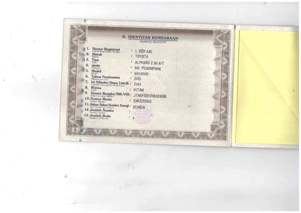 TOYOTA ALPHARD 2.5 G