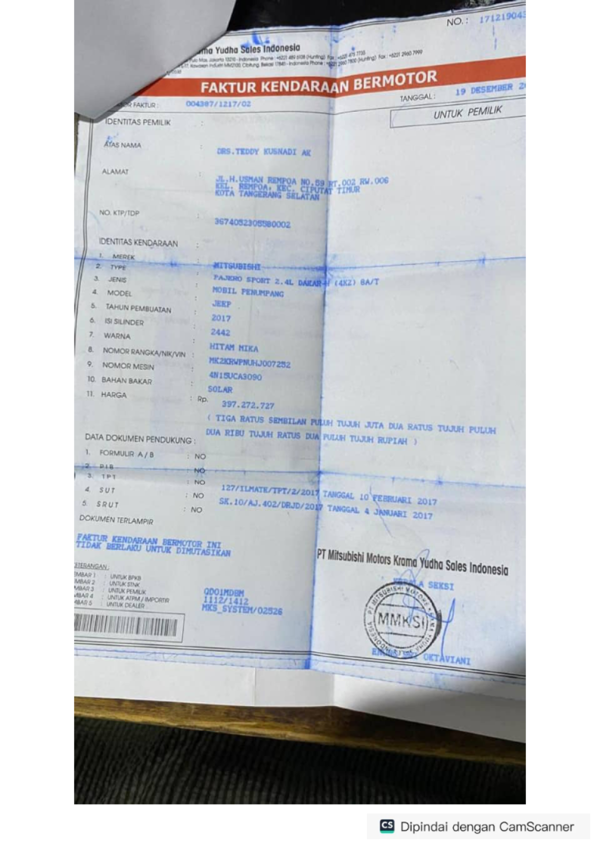 MITSUBISHI PAJERO SPORT DAKAR