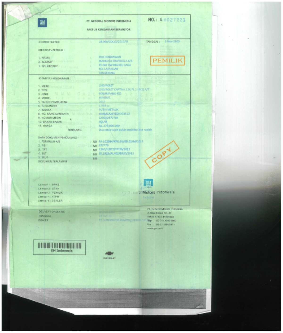 CHEVROLET CAPTIVA 2.0 L