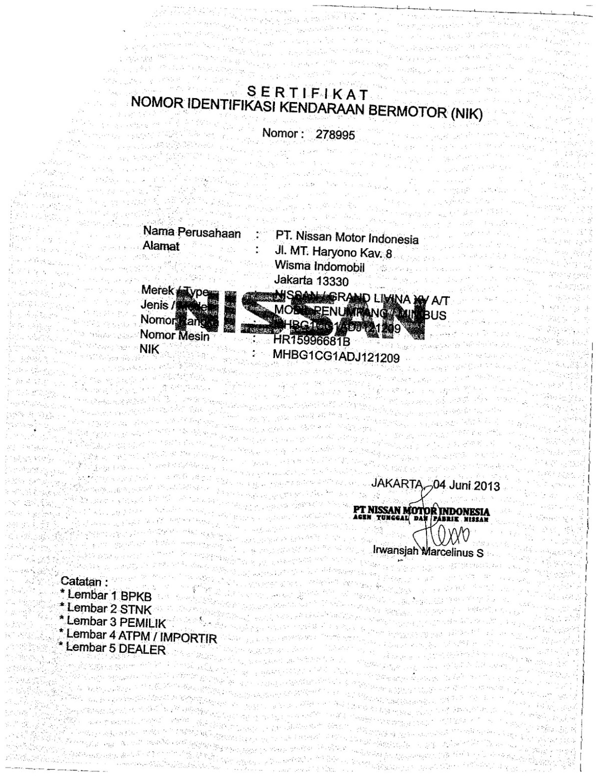 NISSAN GRAND LIVINA XV