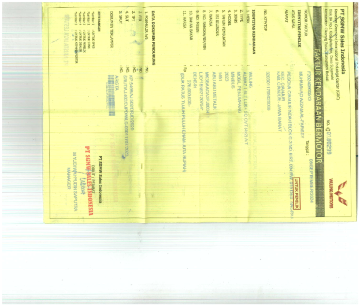 WULING Almaz 1.5LT LUX + SC CVT (4X2) A/T