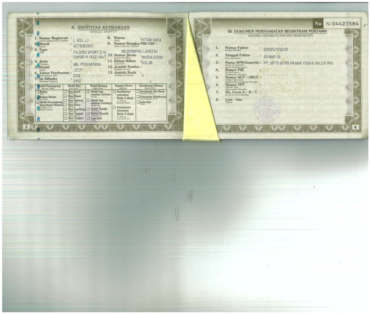 MITSUBISHI PAJERO SPORT 2.4L DAKAR-H (4X2)