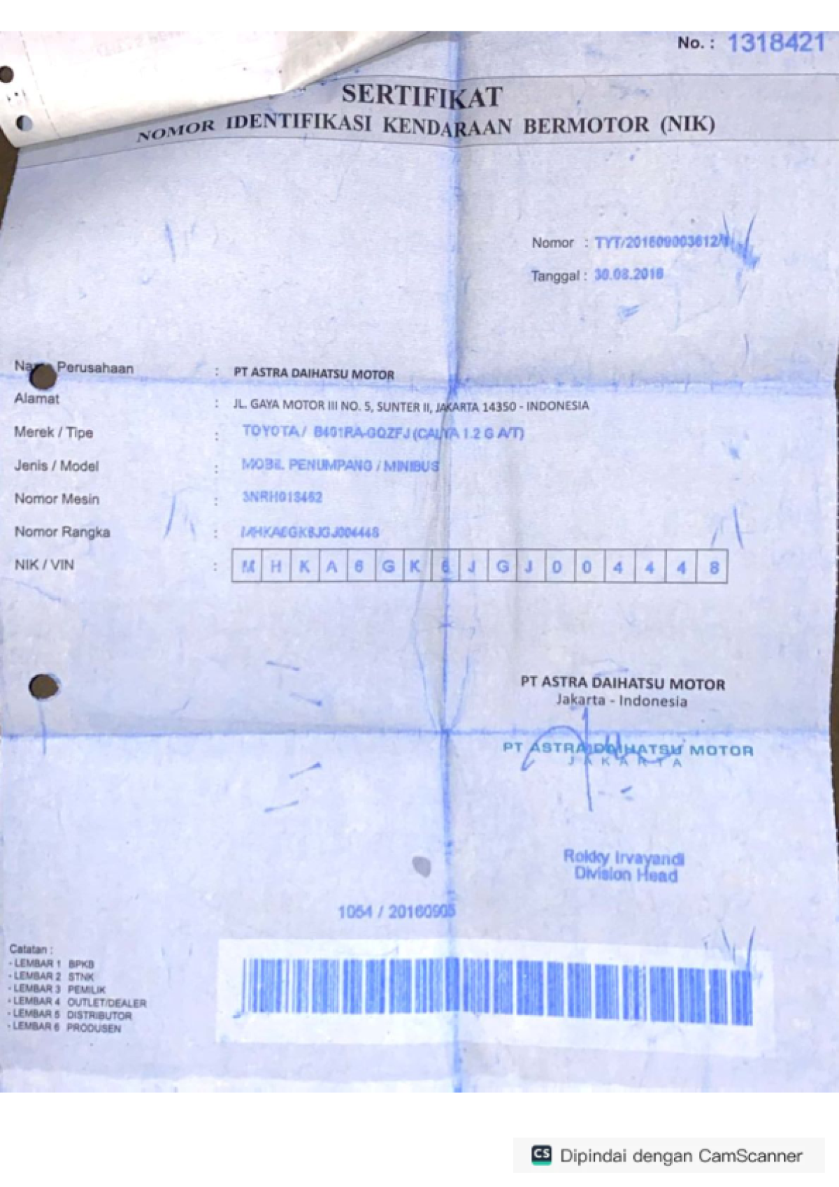 TOYOTA CALYA 1.2 G A/T