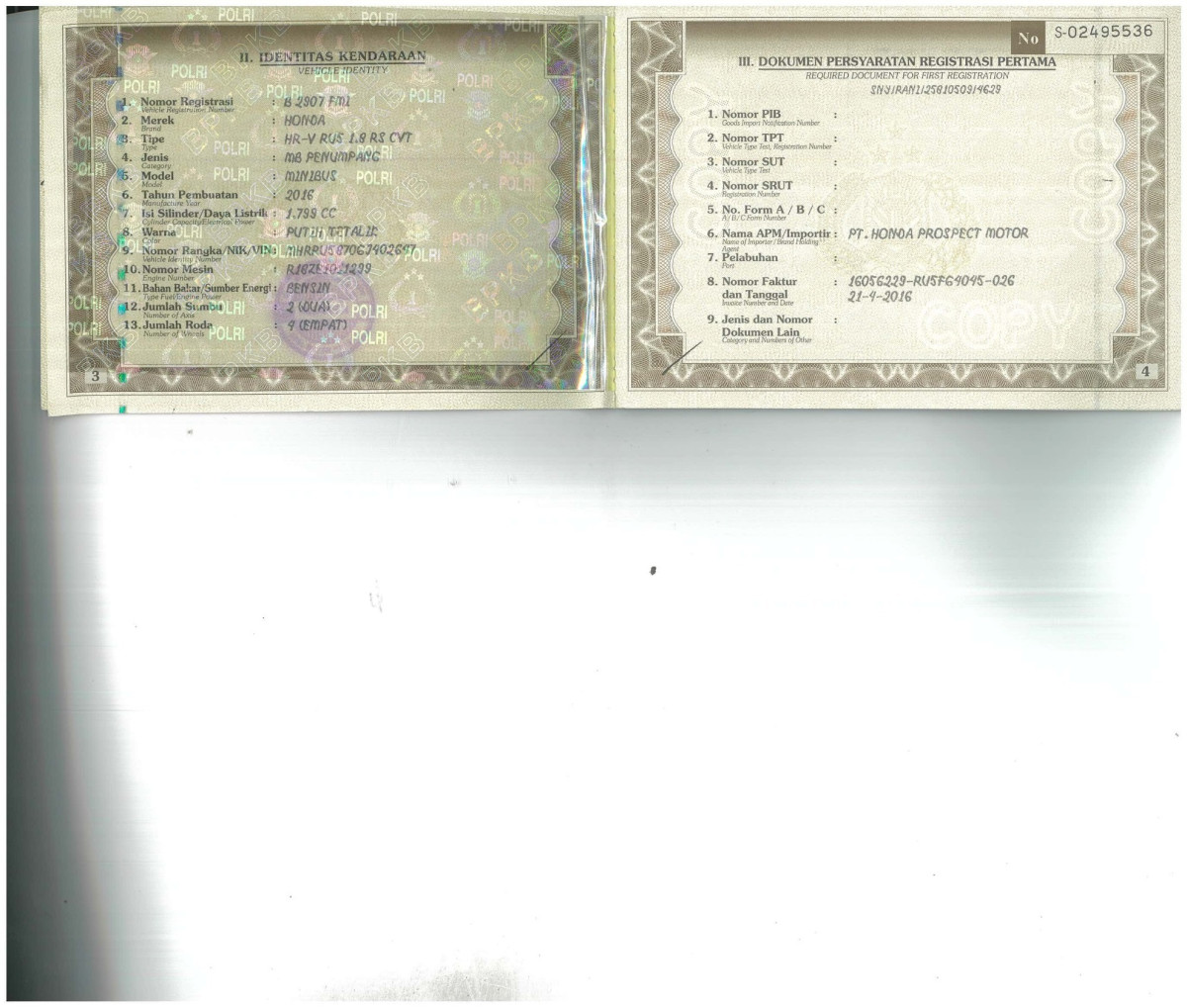 HONDA  HRV  RU5 1.8 RS