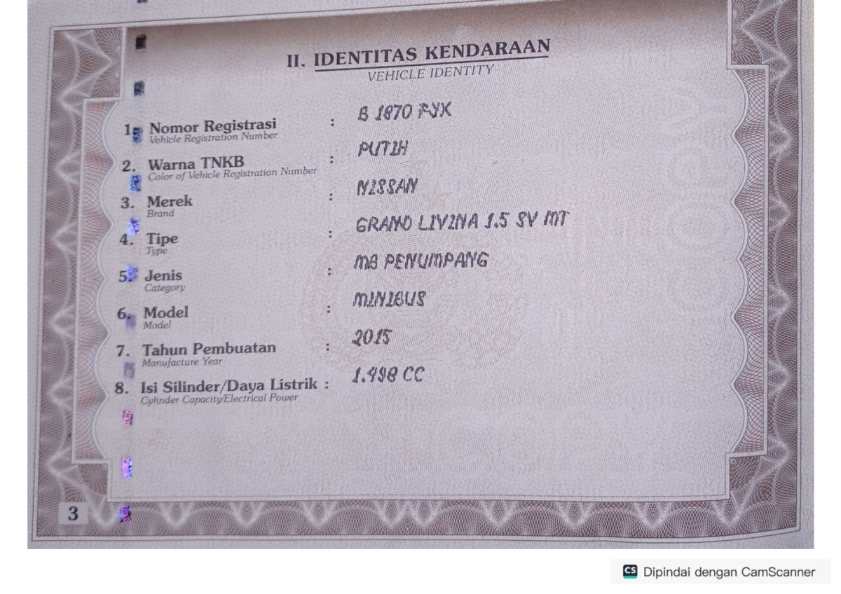 NISSAN GRAND LIVINA SV