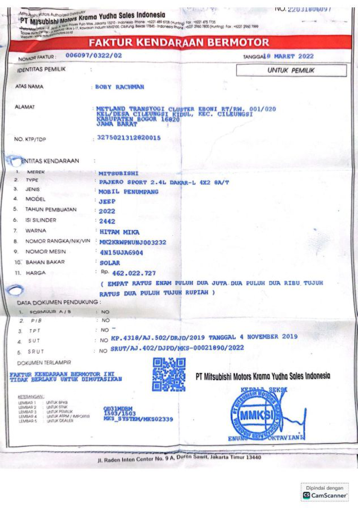 MITSUBISHI PAJERO SPORT DAKAR