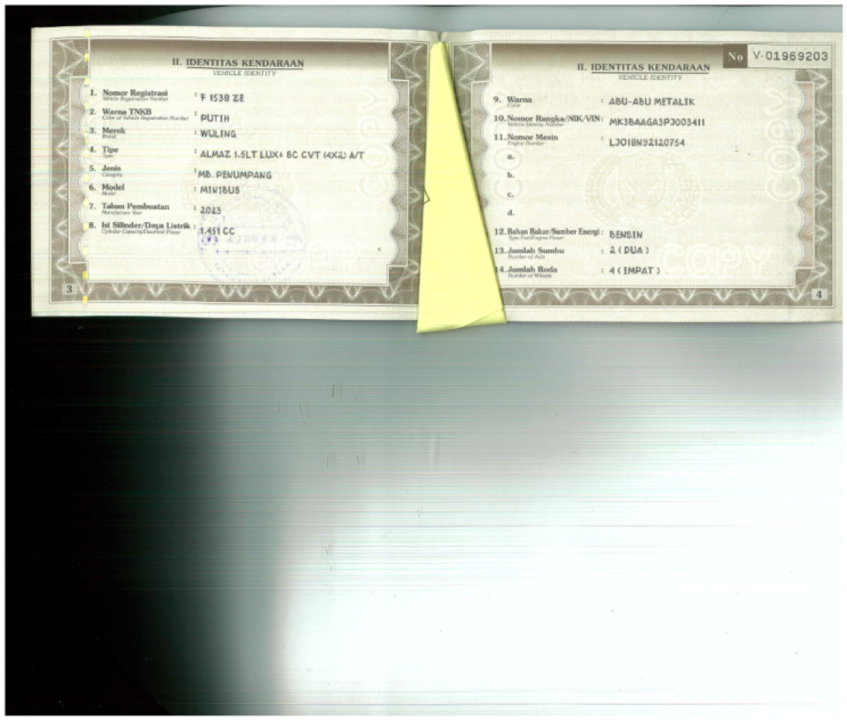 WULING Almaz 1.5LT LUX + SC CVT (4X2) A/T