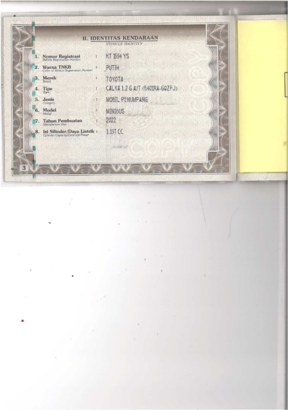 TOYOTA CALYA 1.2 G A/T