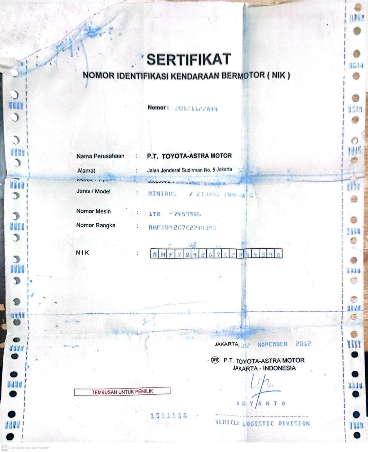 TOYOTA KIJANG INNOVA G