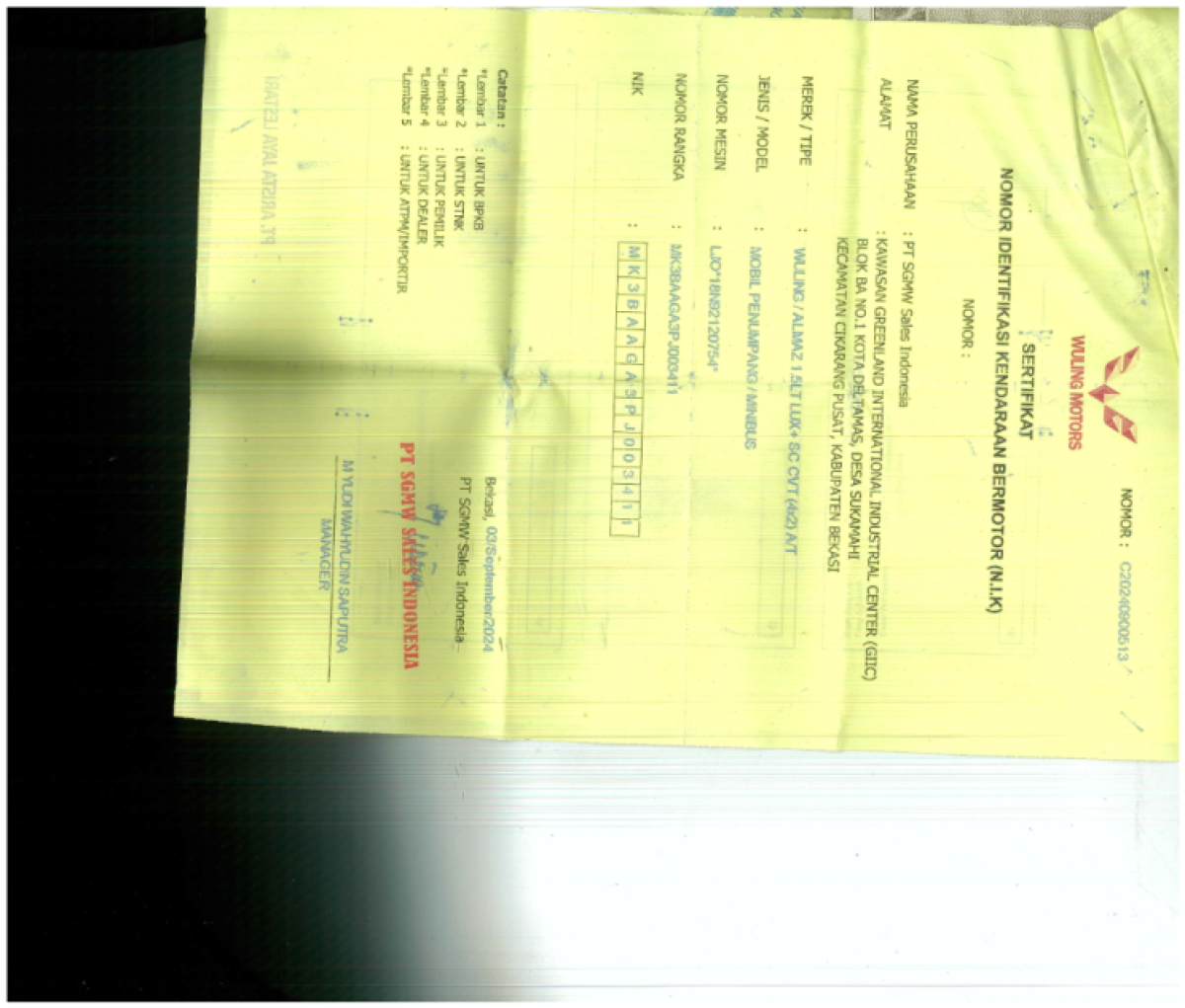 WULING Almaz 1.5LT LUX + SC CVT (4X2) A/T