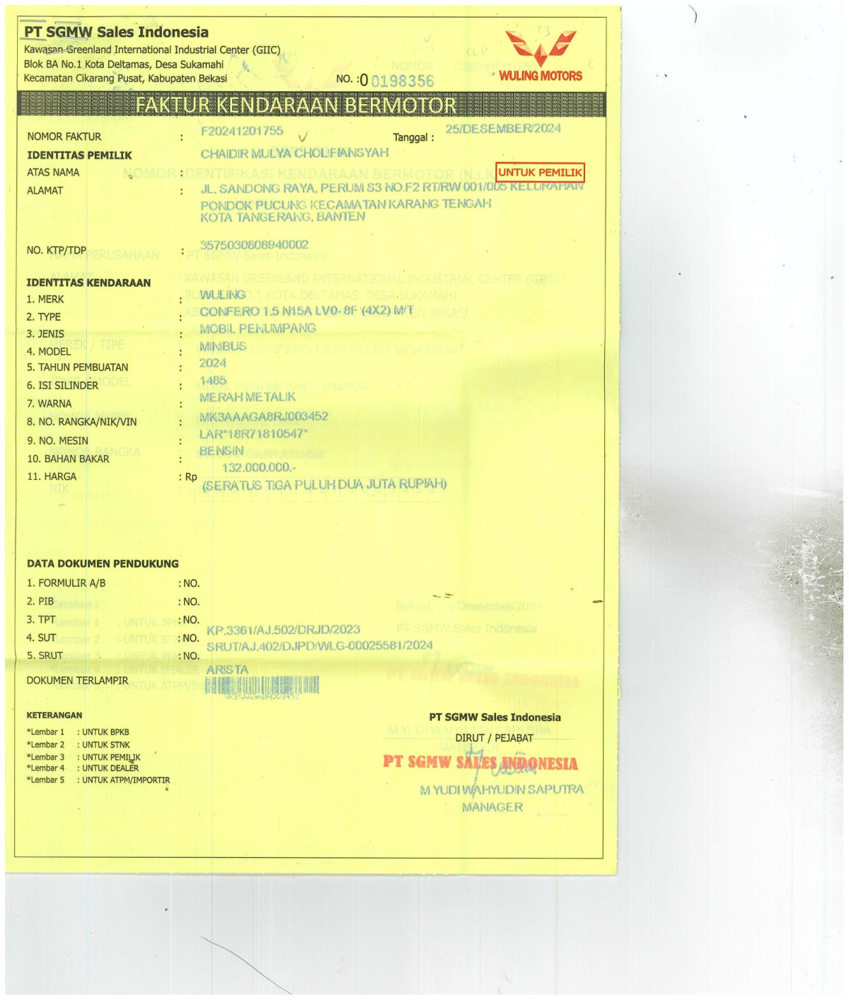 WULING  CONFERO  1.5 (4X2)