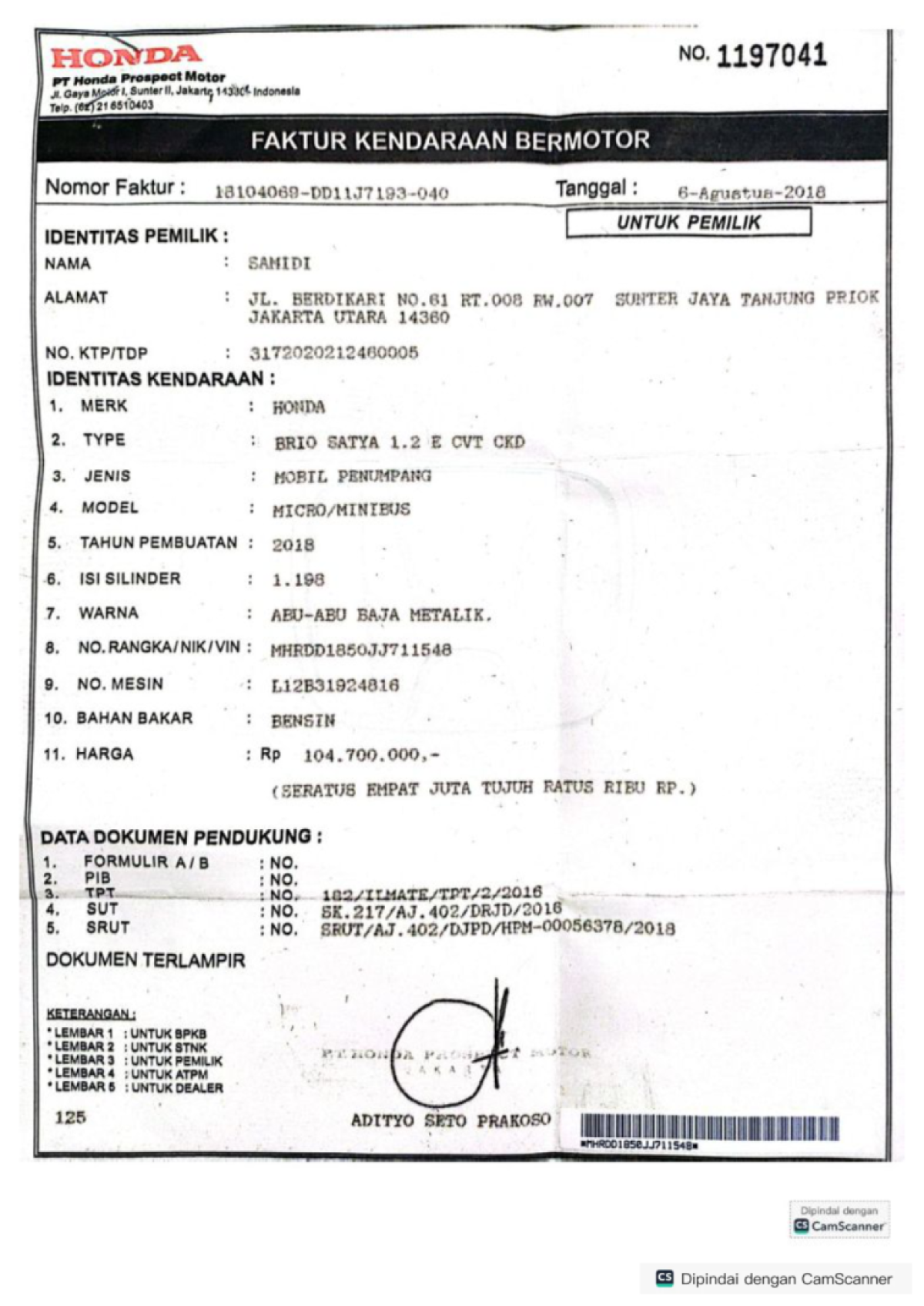 HONDA  BRIO  SATYA 1.2 E