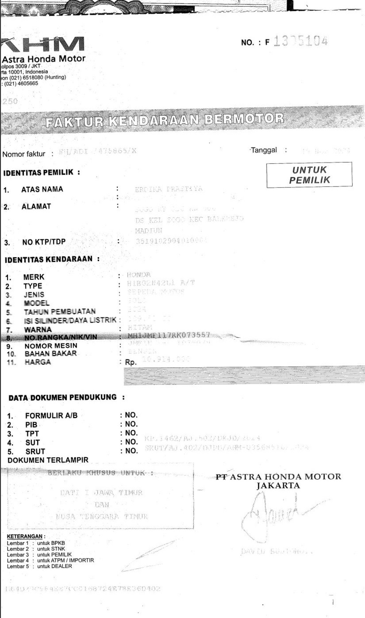 HONDA BEAT ESP CBS ISS