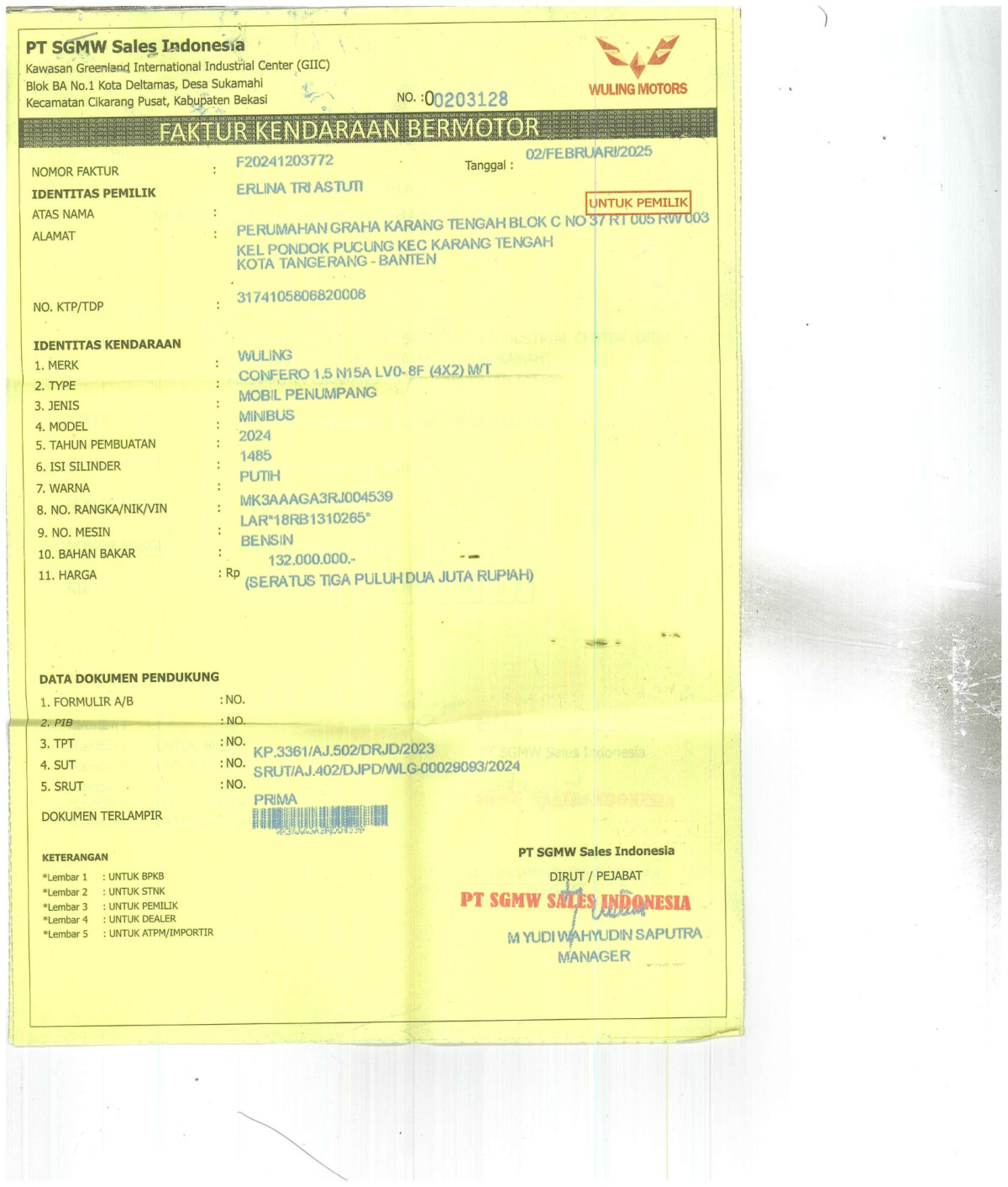 WULING CONFERO 1.5 (4X2)