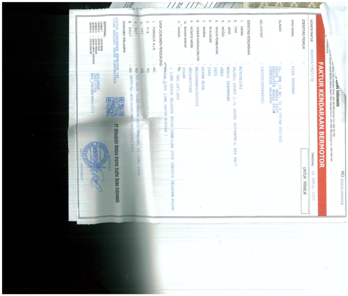 MITSUBISHI PAJERO SPORT DAKAR U-L 4X4