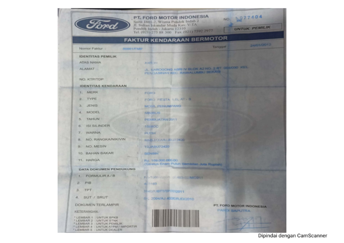 FORD FIESTA1.6L AT S