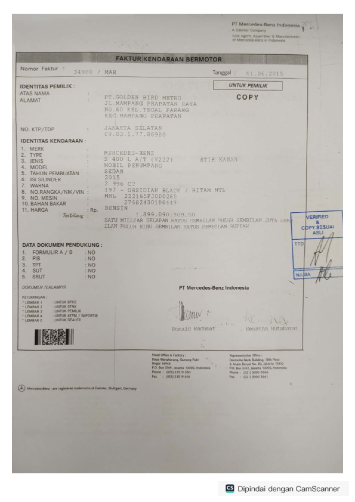 MERCEDES BENZ S400 L