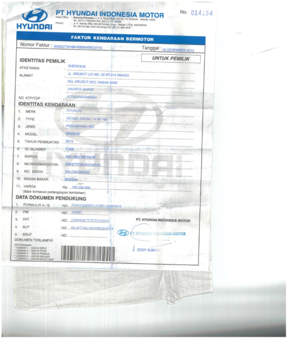 HYUNDAI  GRAND AVEGA