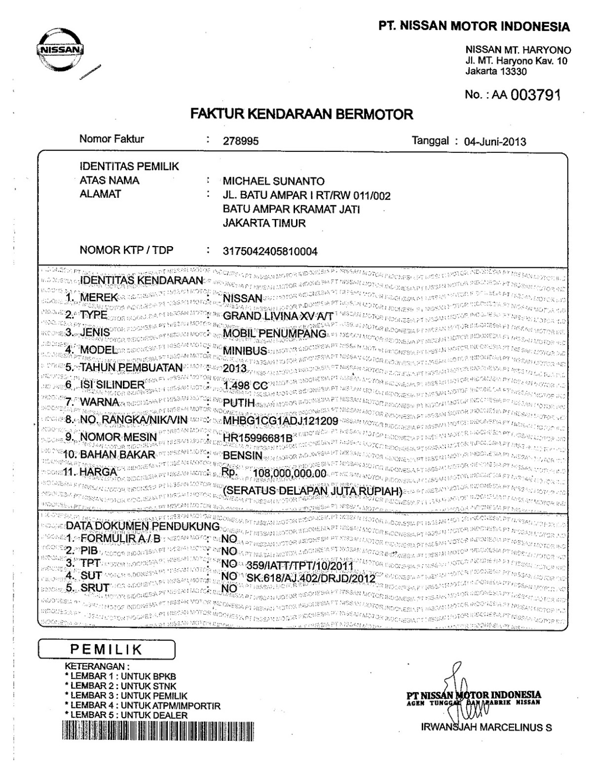 NISSAN GRAND LIVINA XV