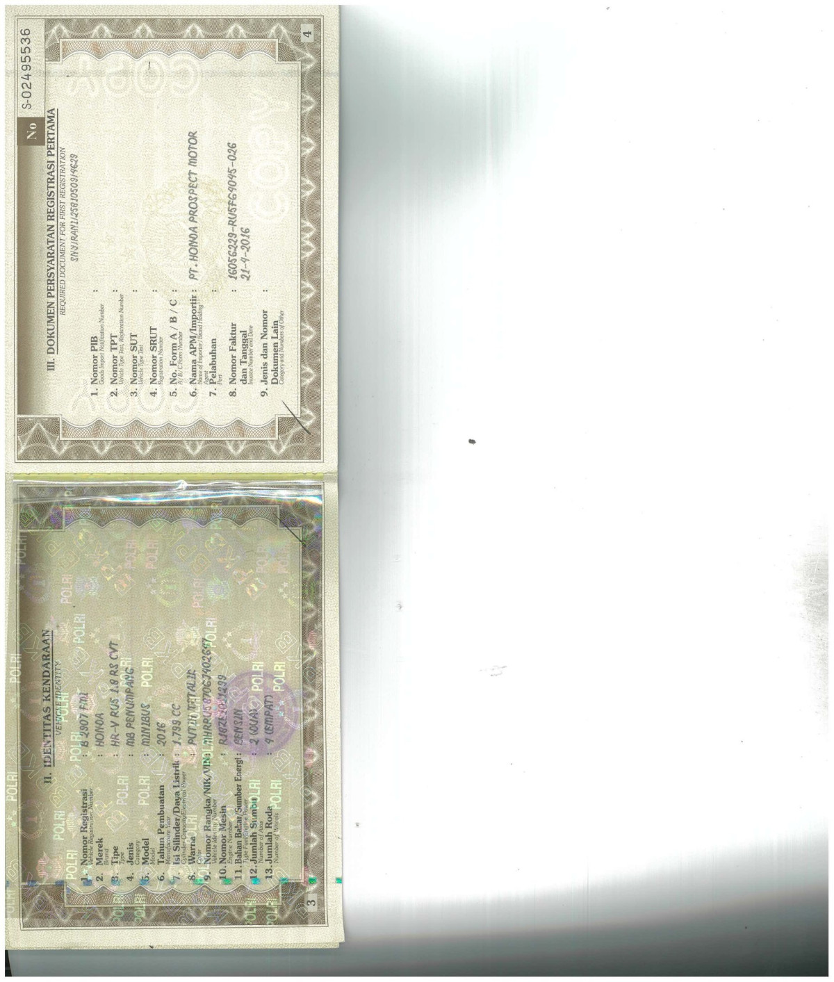 HONDA  HRV  RU5 1.8 RS