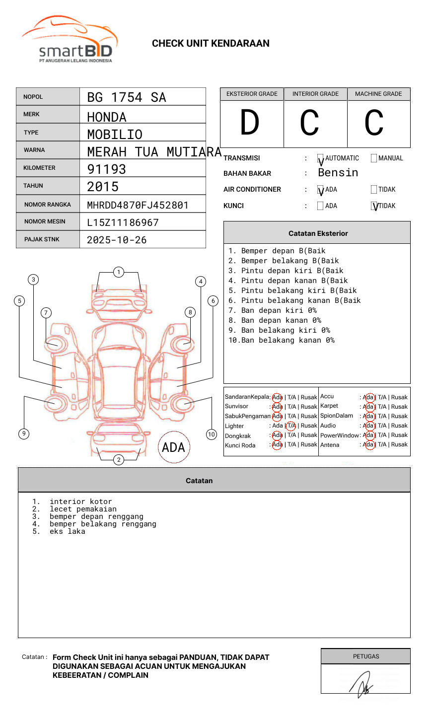 HONDA MOBILIO DD4 1.5 RS
