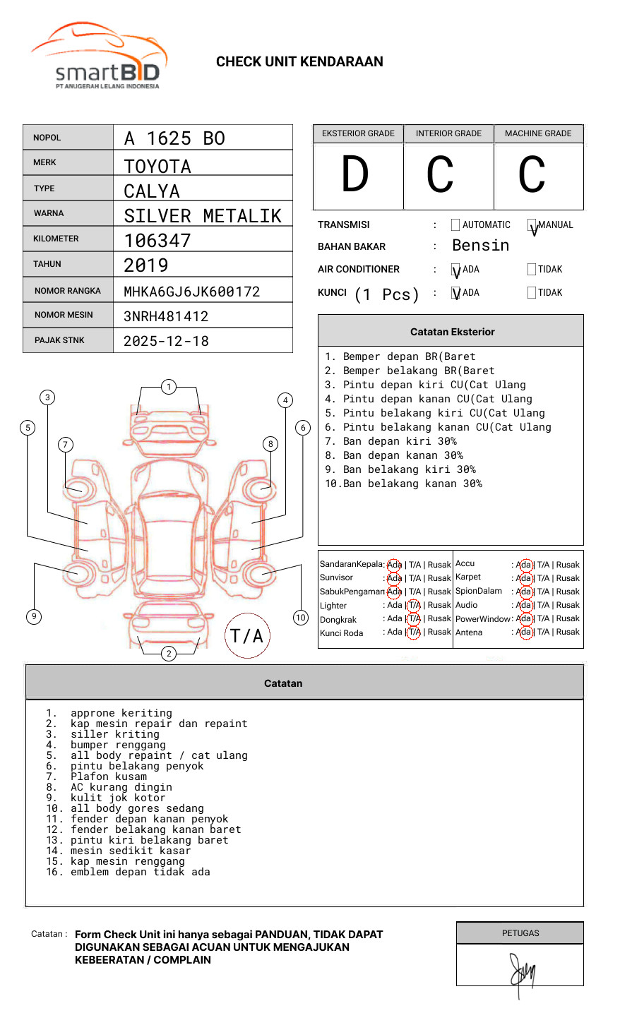 TOYOTA CALYA 1.2 G M/T