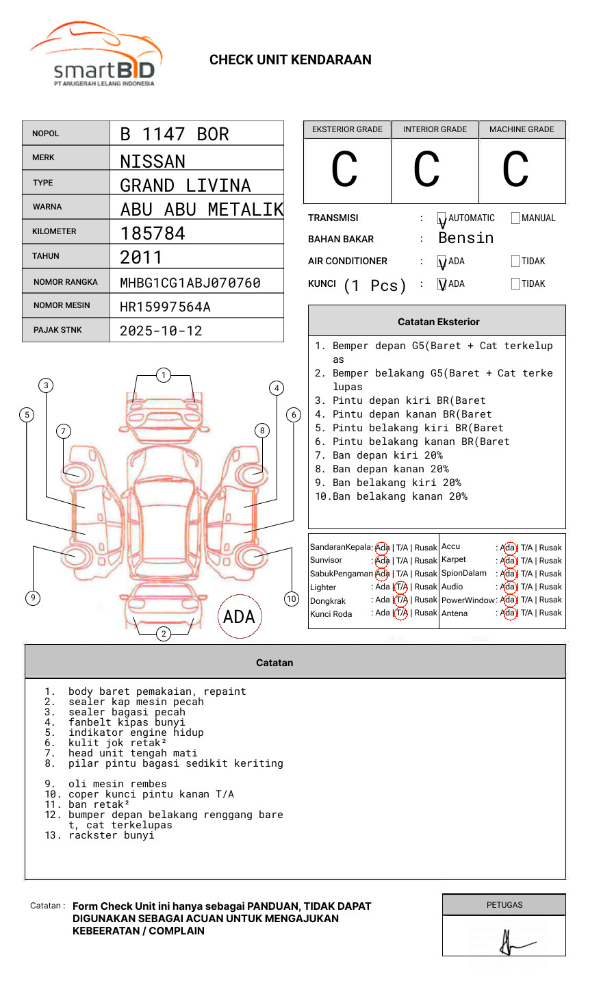 NISSAN GRAND LIVINA XV