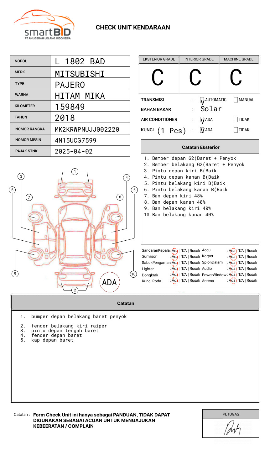 MITSUBISHI PAJERO SPORT 2.4L DAKAR-H (4X2)
