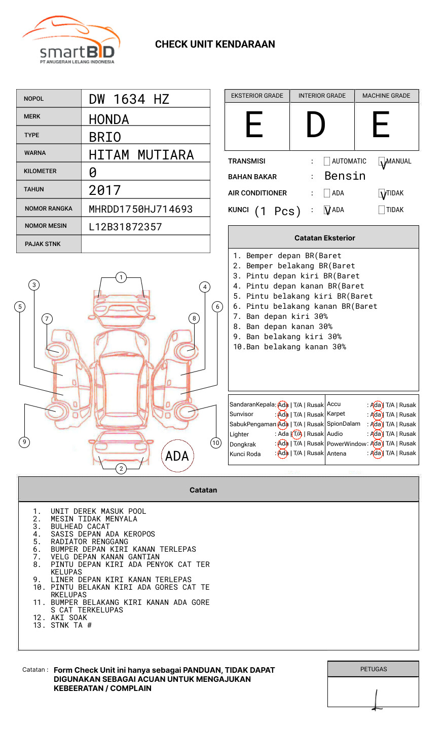 HONDA  BRIO  SATYA DD1 1.2 E