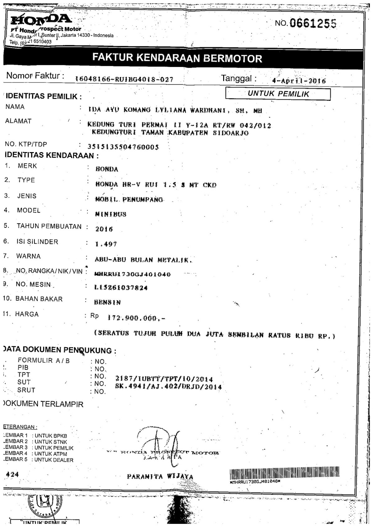 HONDA  HRV  RU1 1.5 S