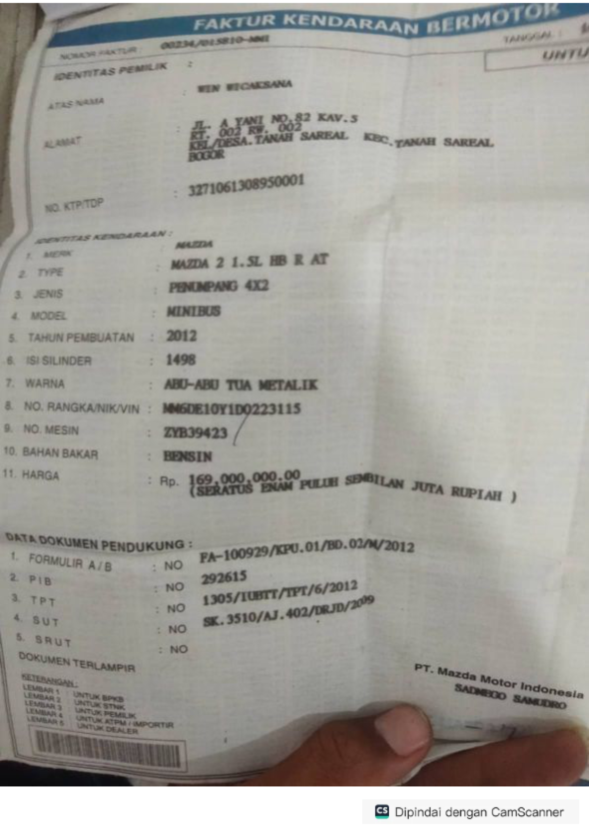 MAZDA MAZDA2 1.5L HB R