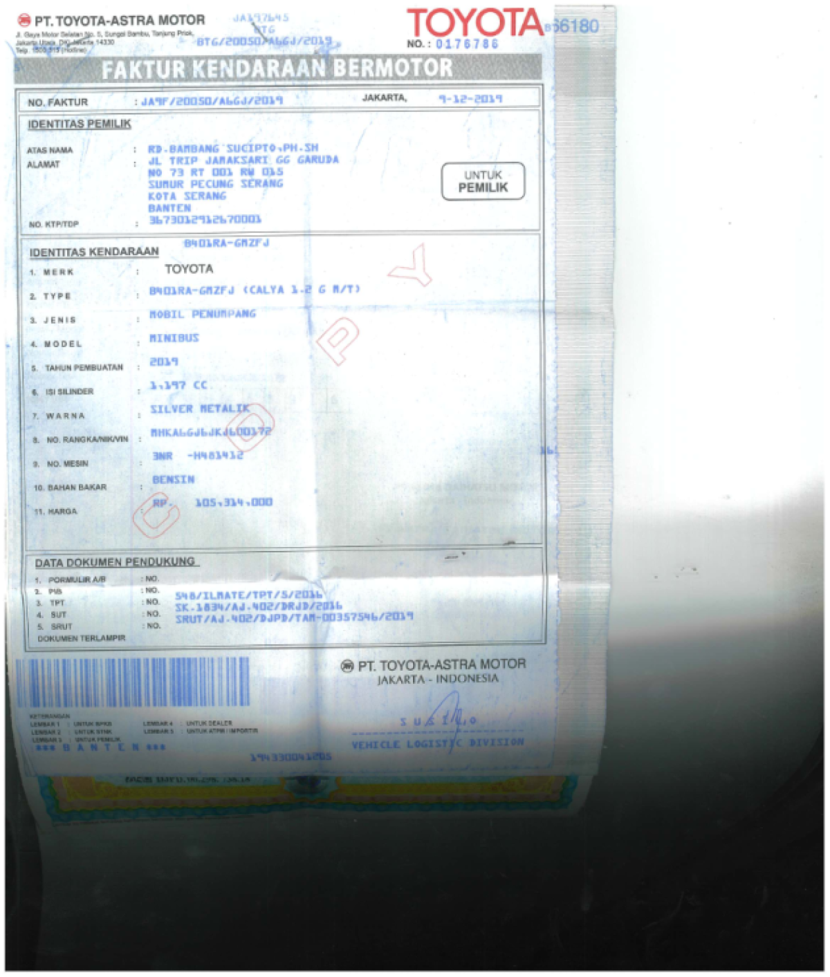 TOYOTA CALYA 1.2 G M/T