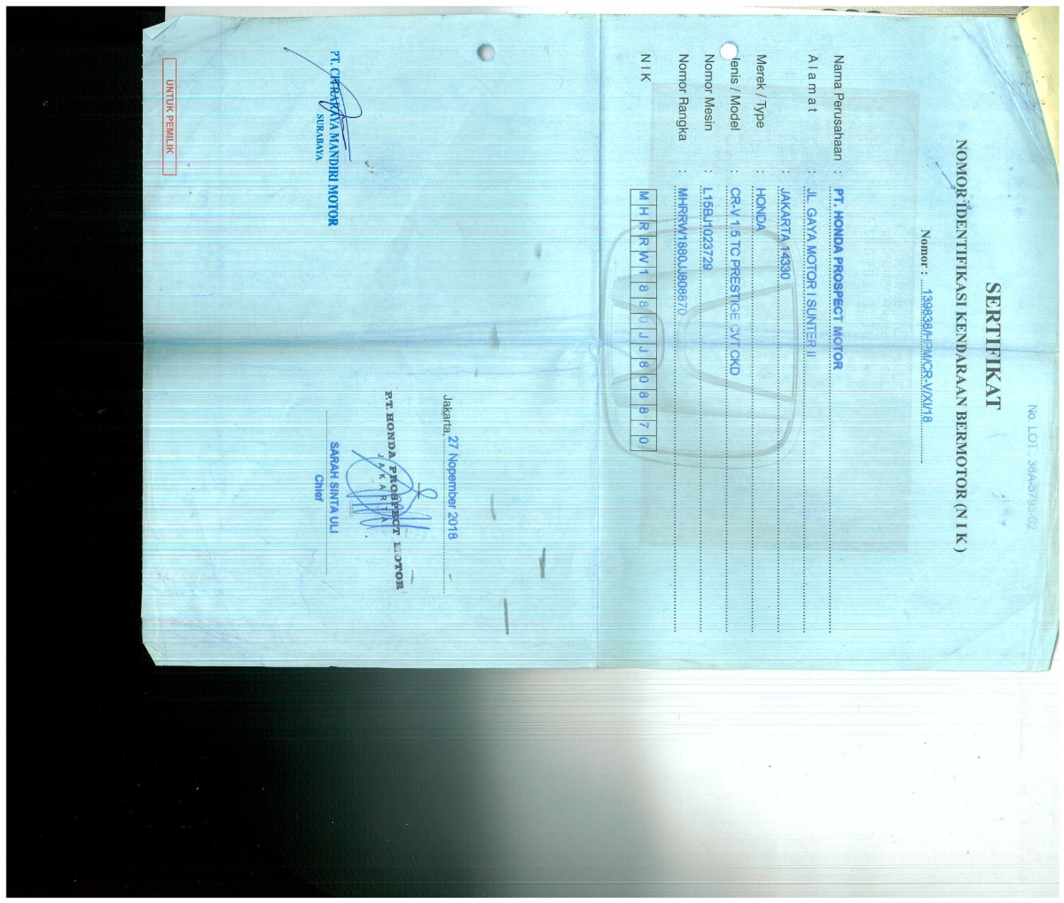 HONDA CR-V 1.5 TC PRESTIGE