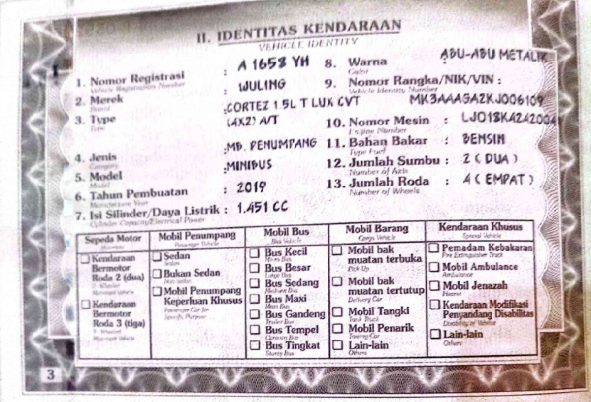 WULING CORTEZ 1.5 LUX