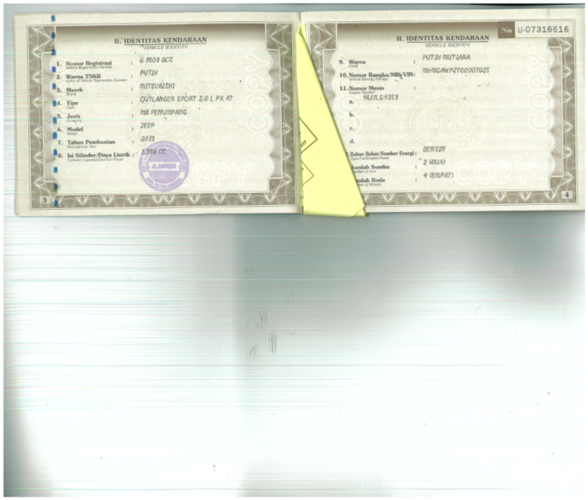 MITSUBISHI OUTLANDER SPORT 2.0L PX