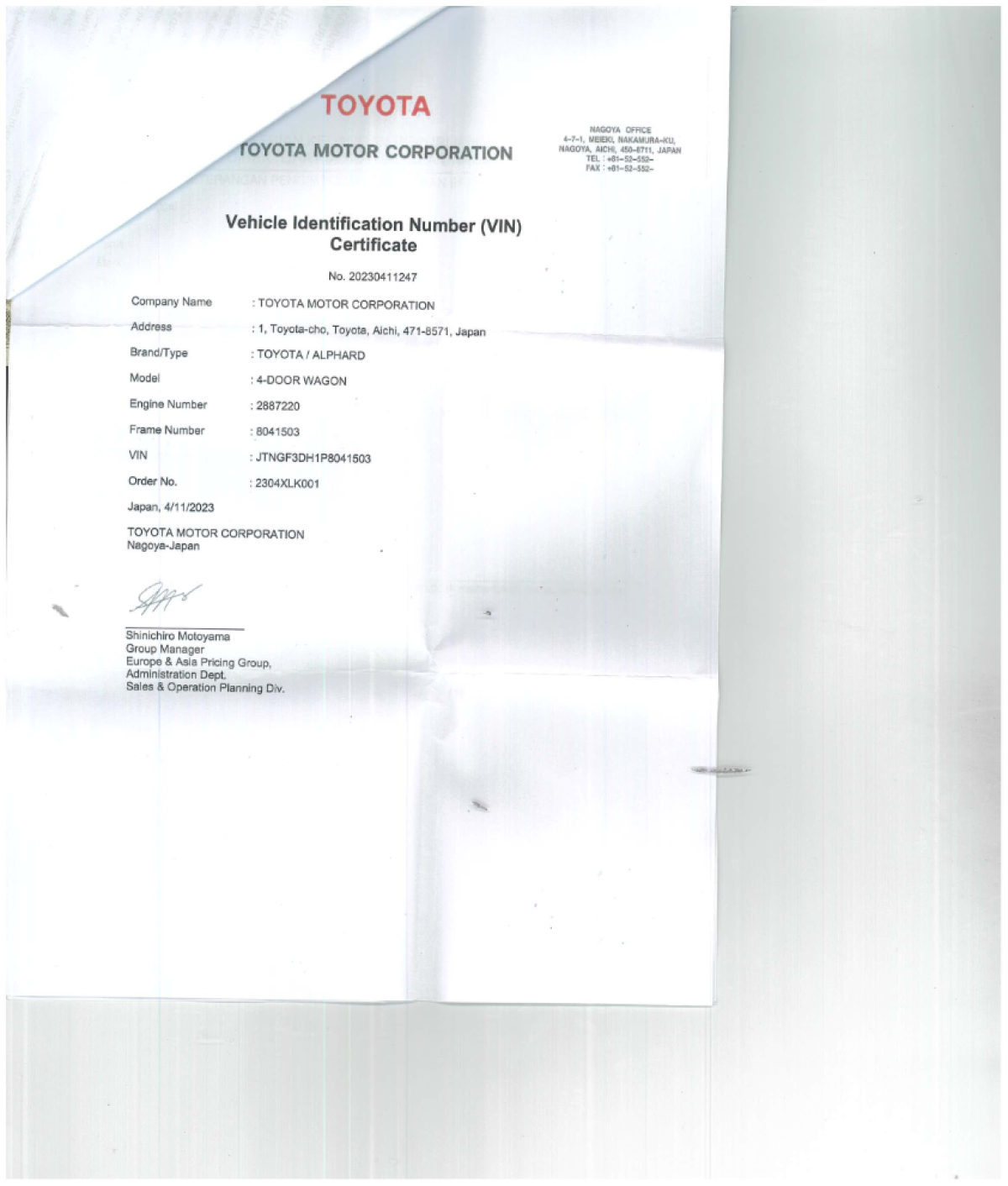 TOYOTA ALPHARD 2.5 G