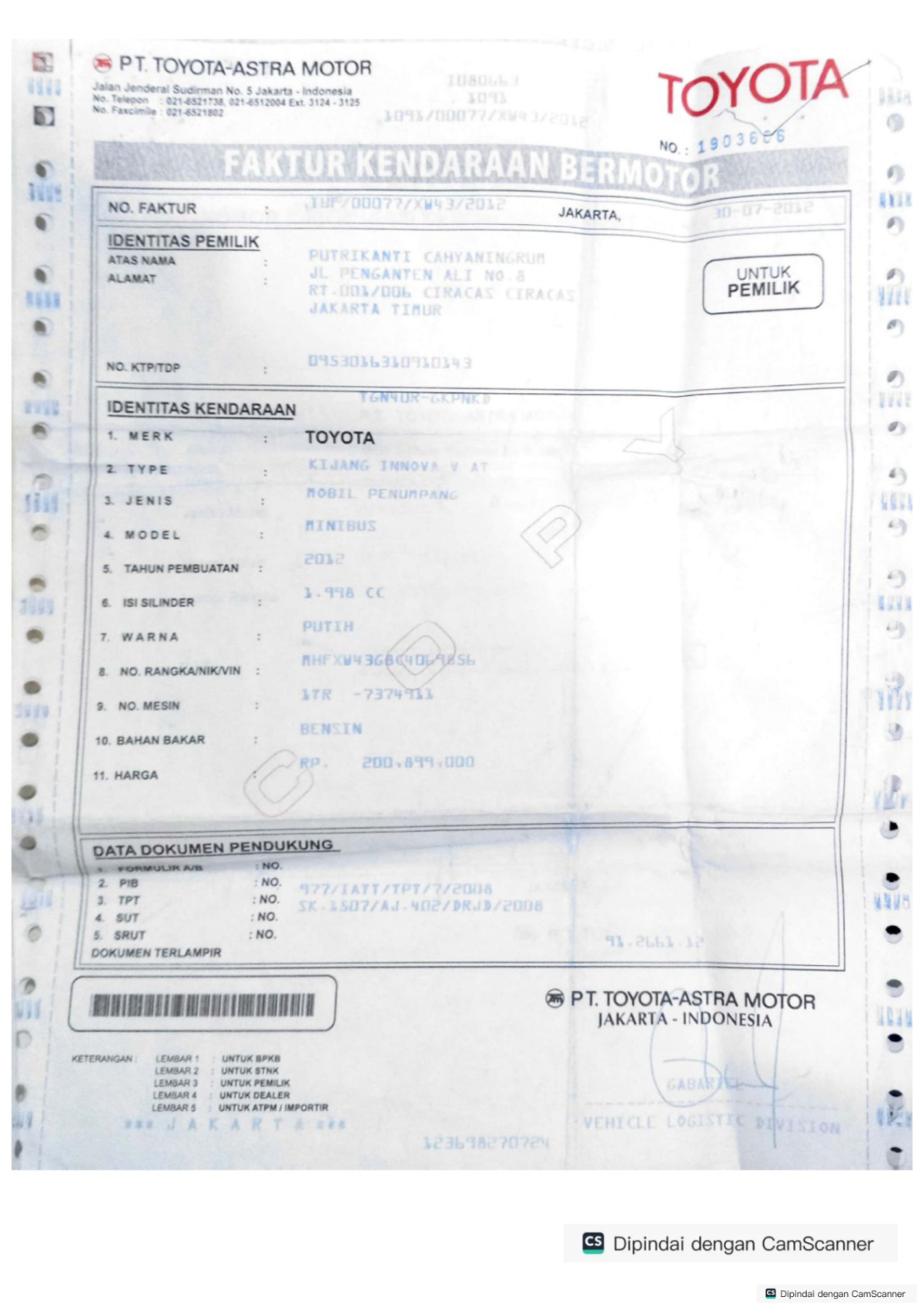 TOYOTA KIJANG INNOVA V