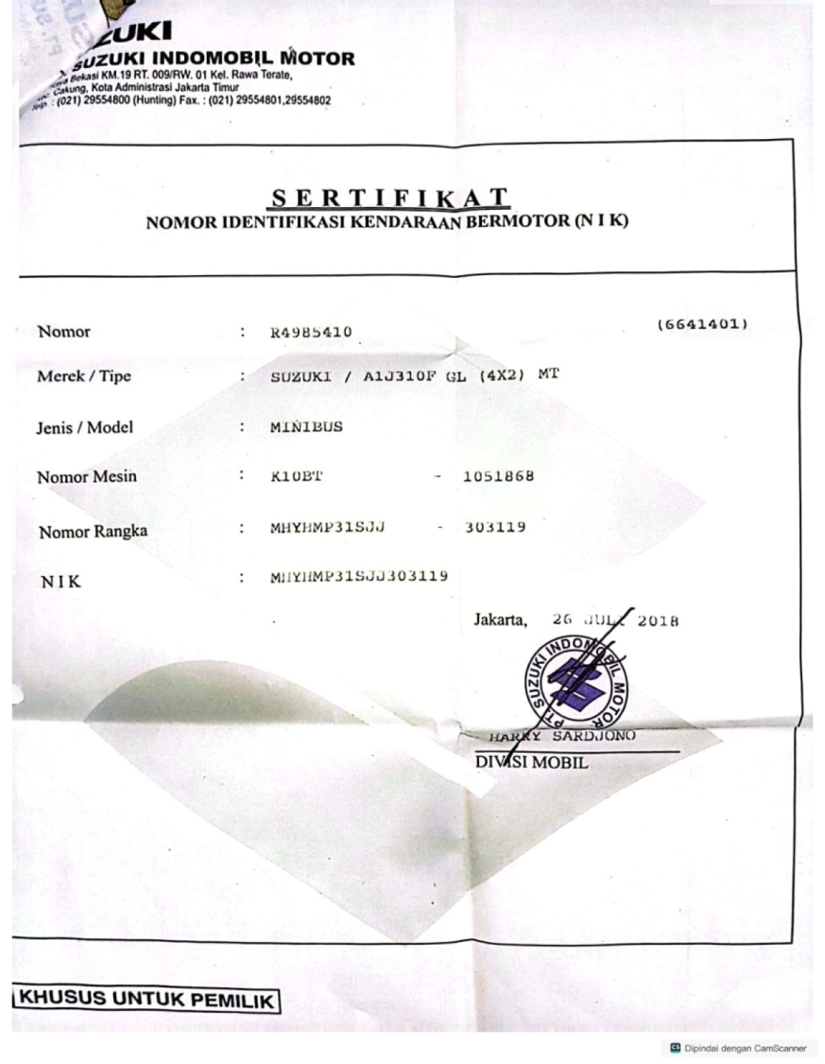 SUZUKI KARIMUN GL MT