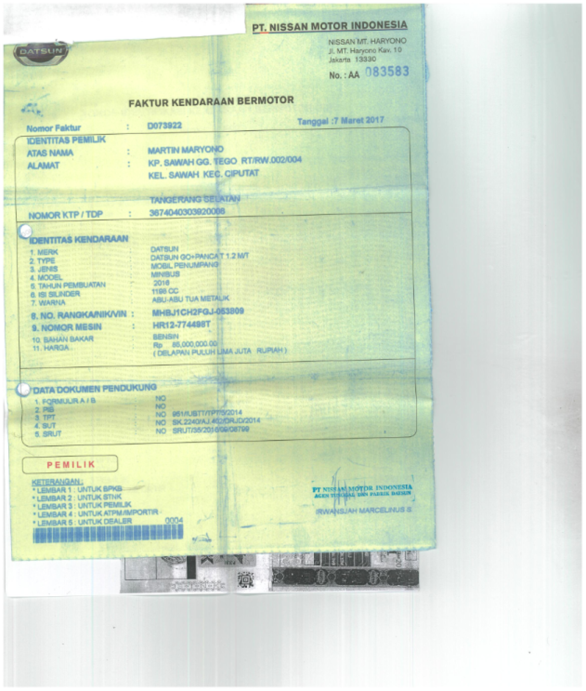 DATSUN  GO + PANCA GO+PANCA T