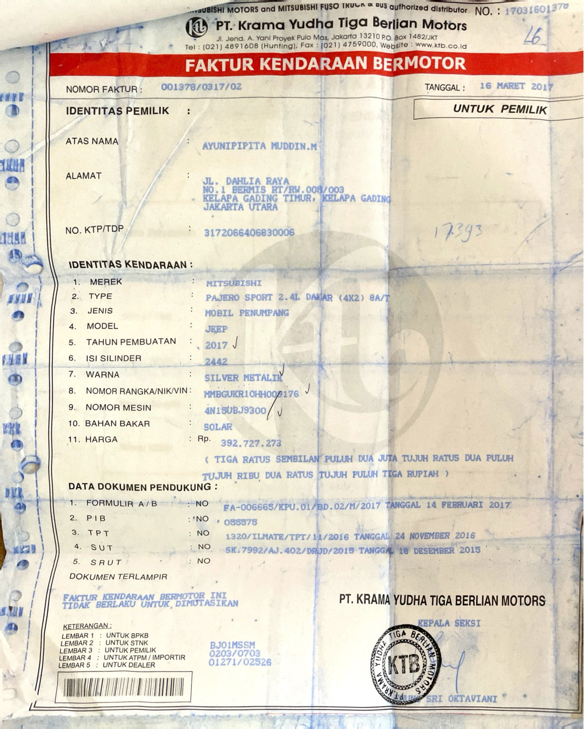 MITSUBISHI  PAJERO  SPORT 2.4L DAKAR-L (4X2)